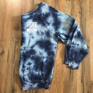 Tie dye blue sweatshirt off the should NEVER WORN